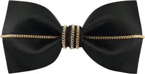 Men's 100% Satin Silk Luxury Bling Black Pre-tied Bow Ties Solid Bowtie
