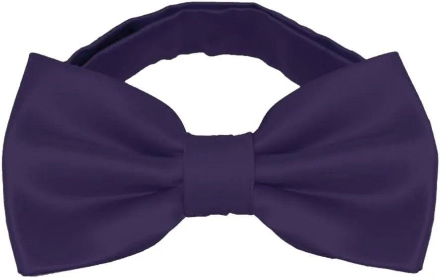 Mens Classic Pre-Tied Satin Formal Tuxedo Bowtie Adjustable Length Large Variety Colors Available