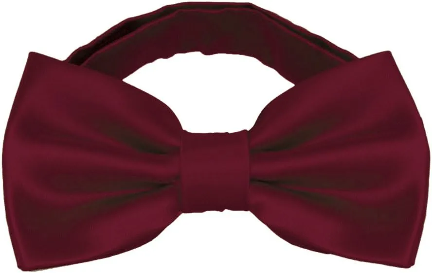 Mens Classic Pre-Tied Satin Formal Tuxedo Bowtie Adjustable Length Large Variety Colors Available