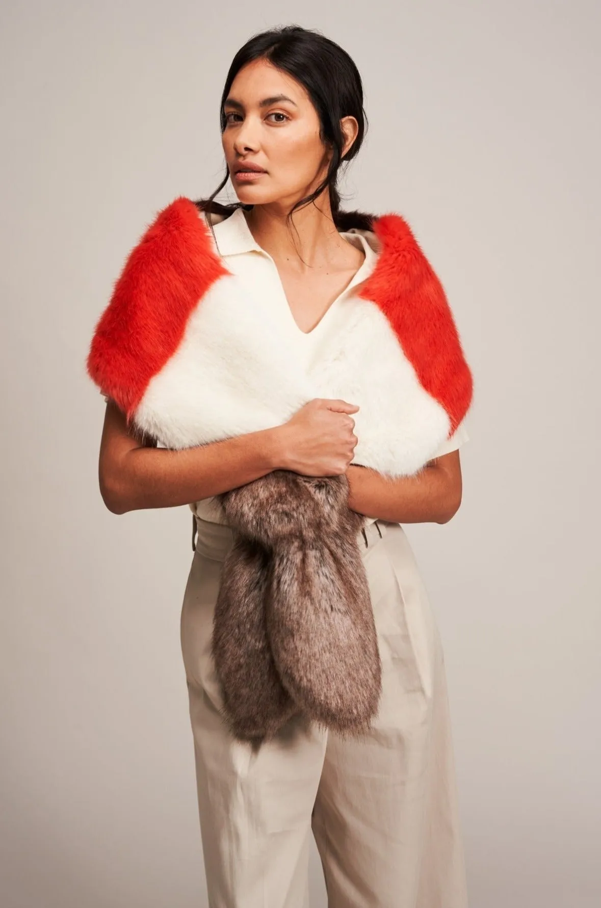 Multi Vixen Faux Fur Scarf