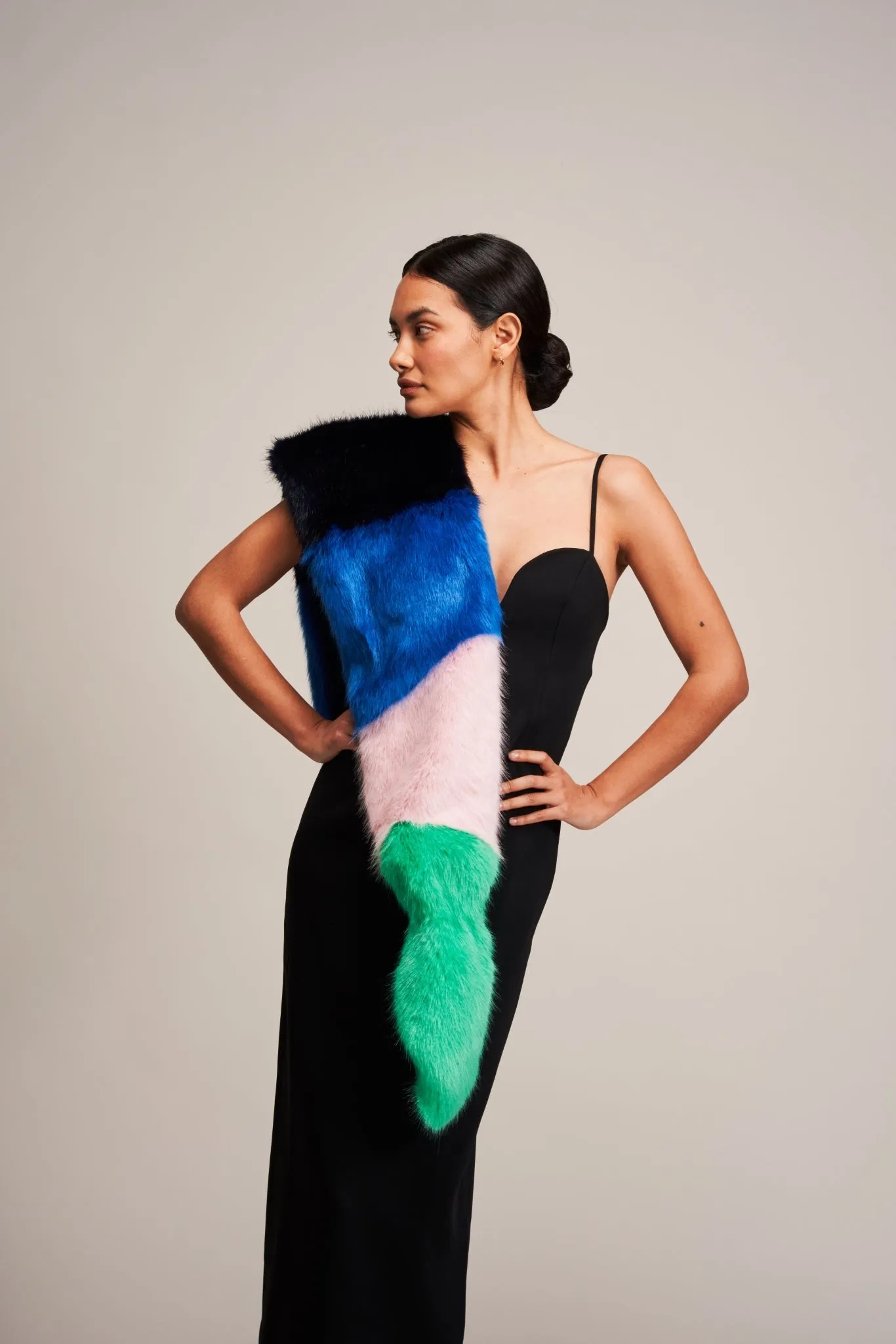Multi Vixen Faux Fur Scarf