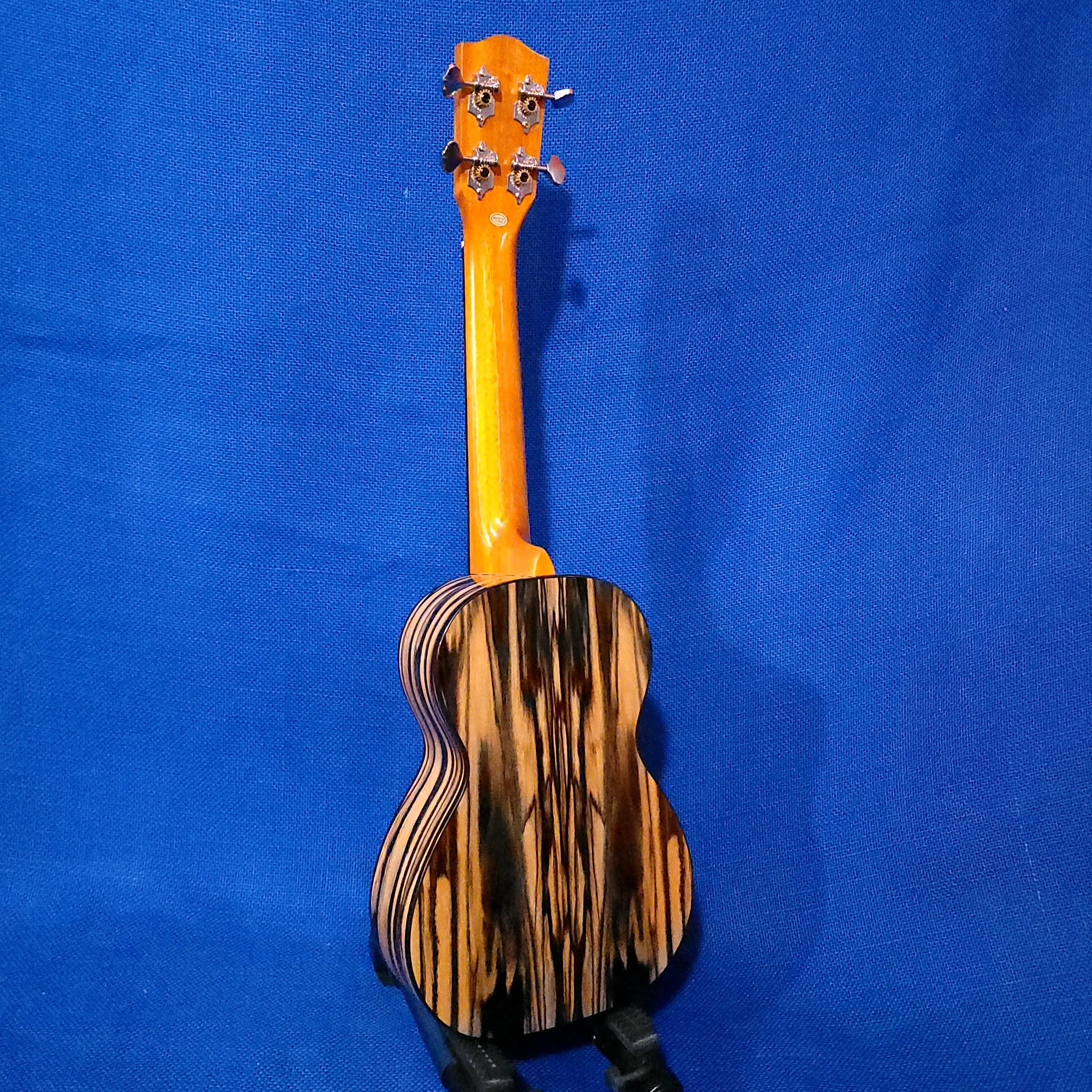 Ohana Concert CK-70BWE Solid Spruce Top / Laminate Black & White Ebony Ukulele s455