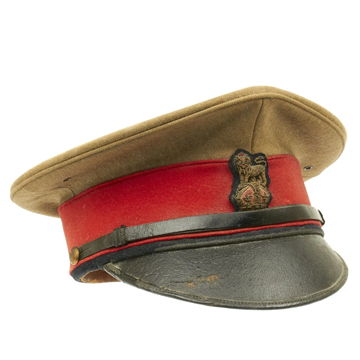 Original British WWI Staff Officer's Peaked Cap with Provenenance Tag