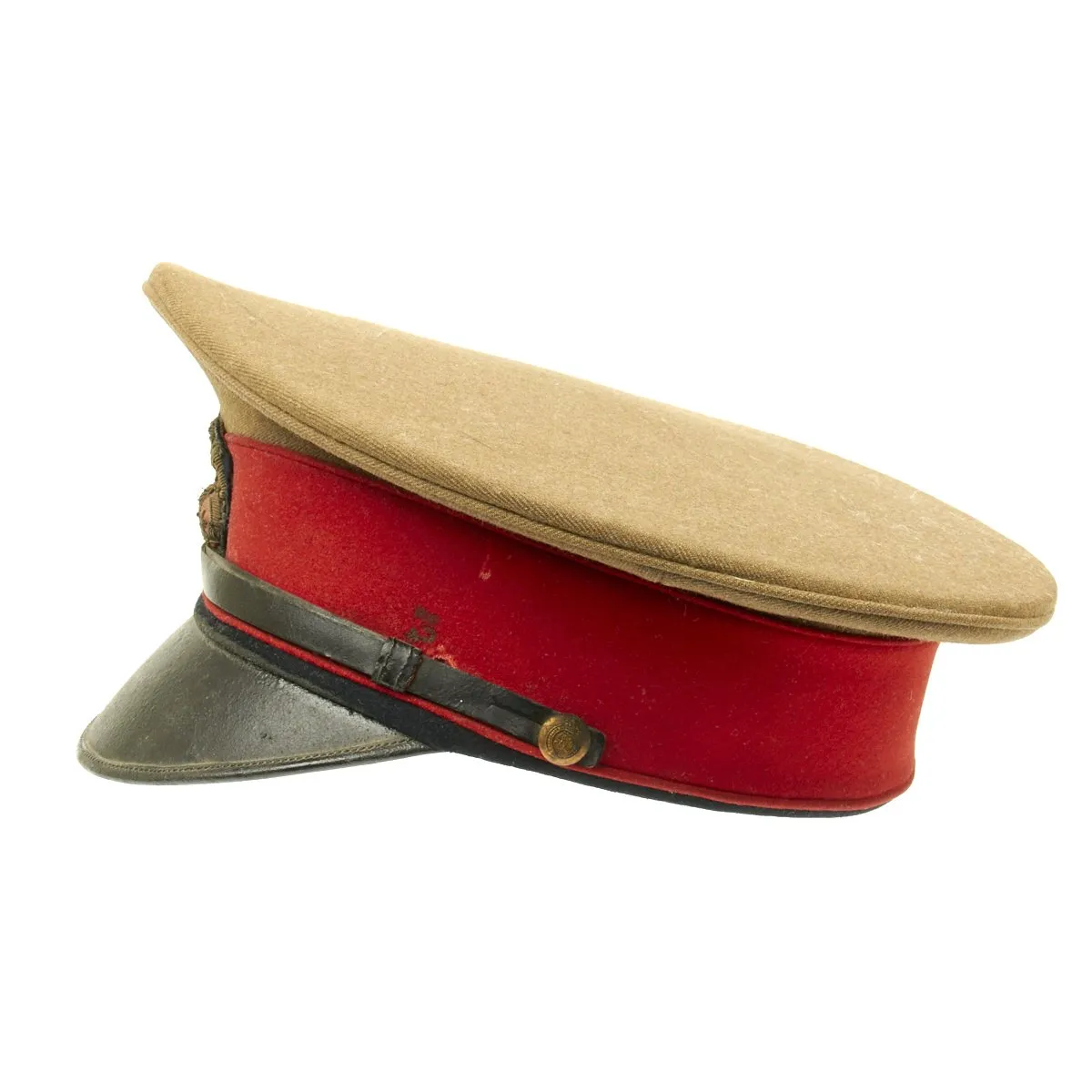 Original British WWI Staff Officer's Peaked Cap with Provenenance Tag