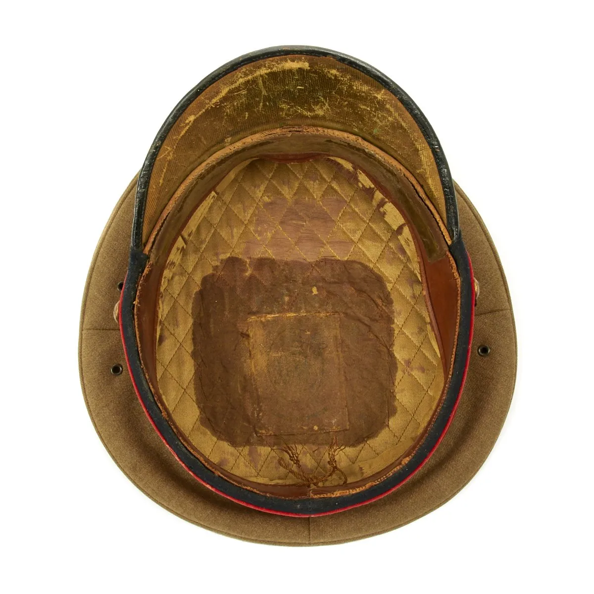 Original British WWI Staff Officer's Peaked Cap with Provenenance Tag