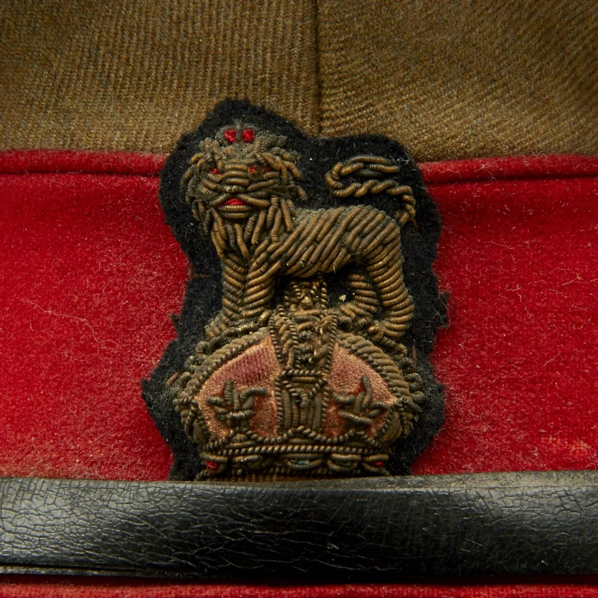 Original British WWI Staff Officer's Peaked Cap with Provenenance Tag