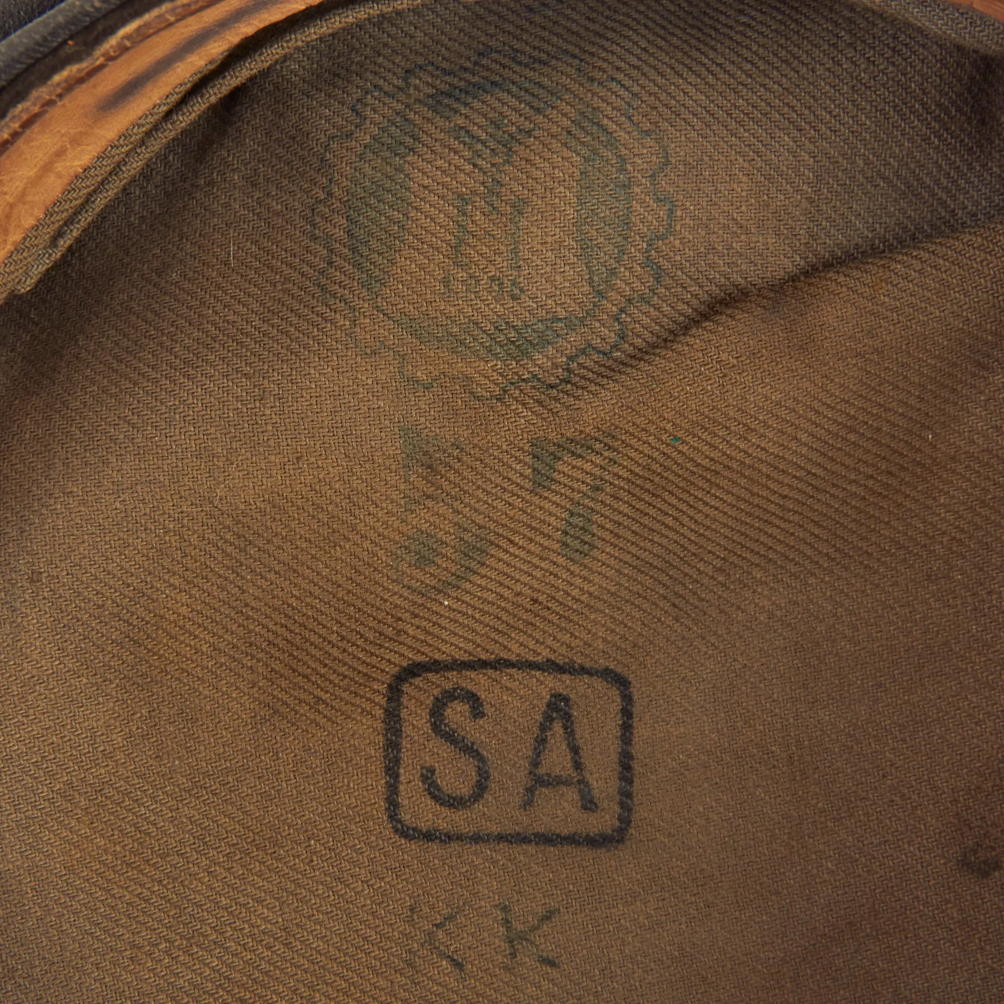 Original Finland WWII Finnish White Guard “Civil Guard” Voluntary Militia Leather Visor Cap