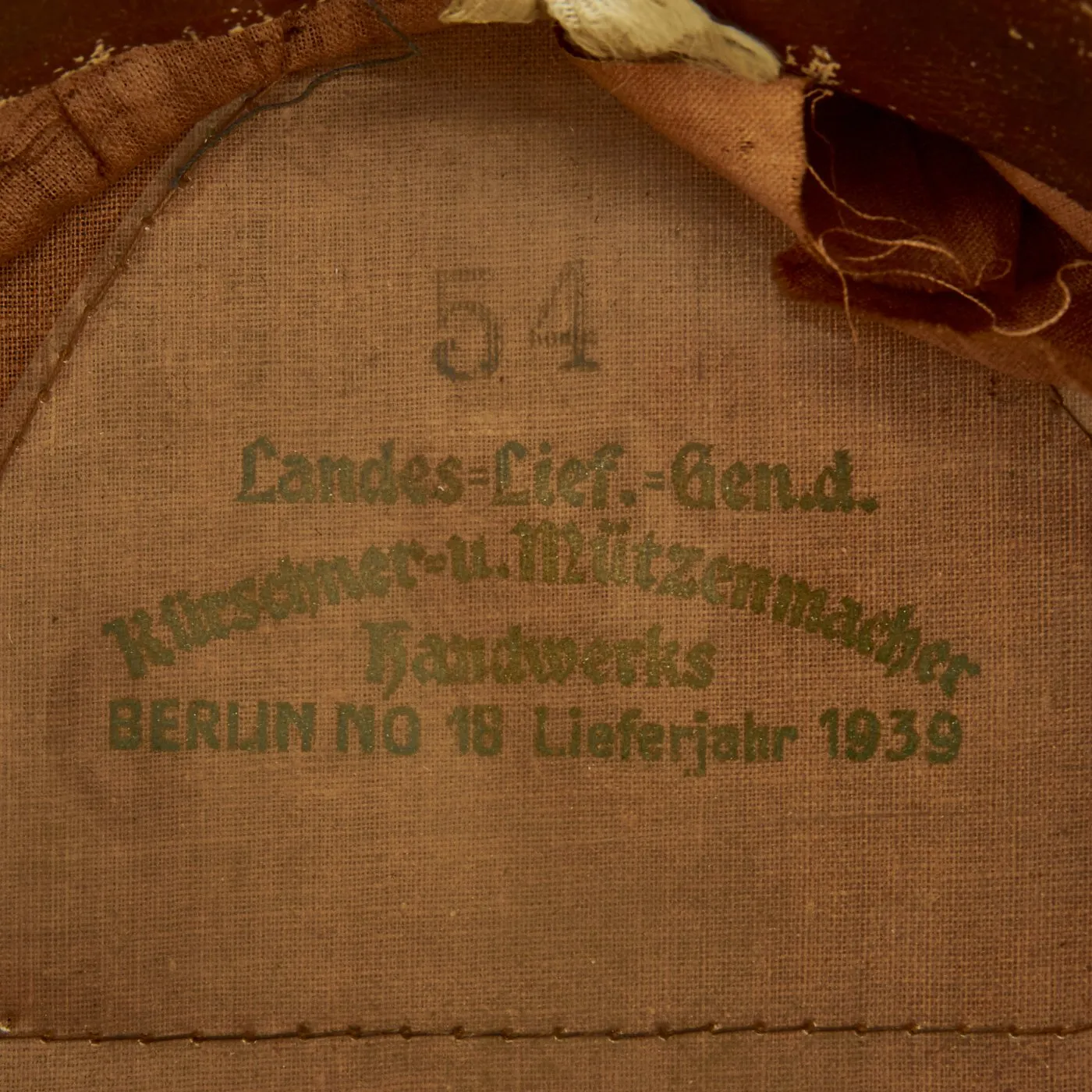 Original German WWII 1939 dated Luftwaffe Flight Branch EM-NCO Visor Cap by Kürschner & Mützenmacher - Size 54