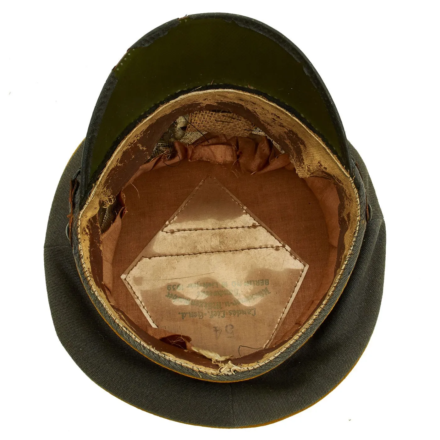 Original German WWII 1939 dated Luftwaffe Flight Branch EM-NCO Visor Cap by Kürschner & Mützenmacher - Size 54