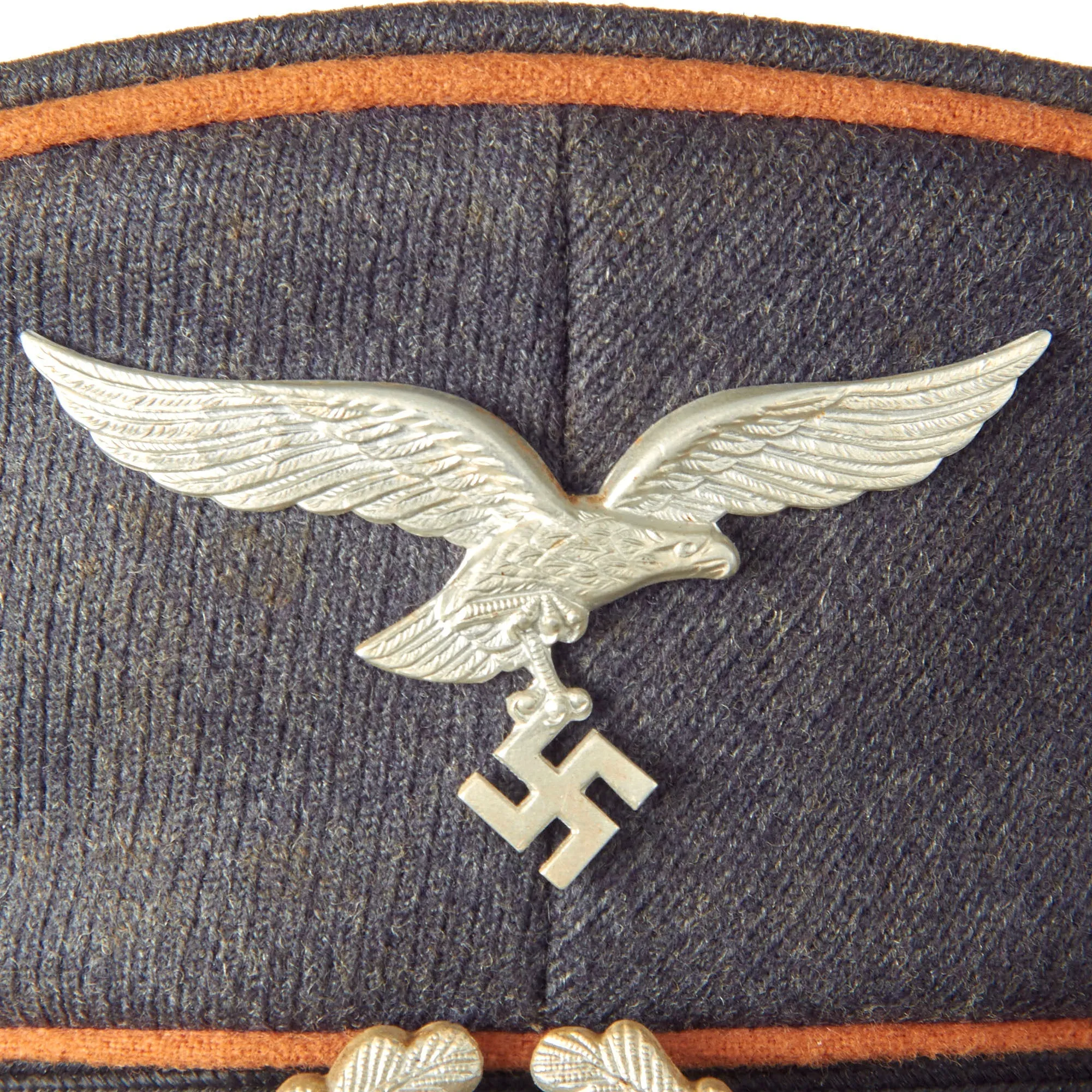 Original German WWII 1939 dated Luftwaffe Signals EM/NCO Visor Cap by Albert Kempf - Size 56 1/2