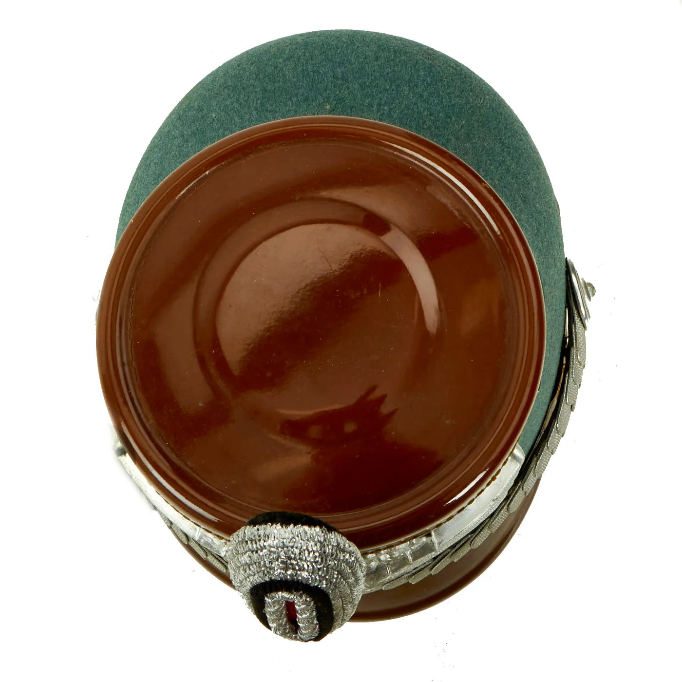 Original German WWII Late Pattern High End Metropolitan Police Shako with Chins Scales & Cockade