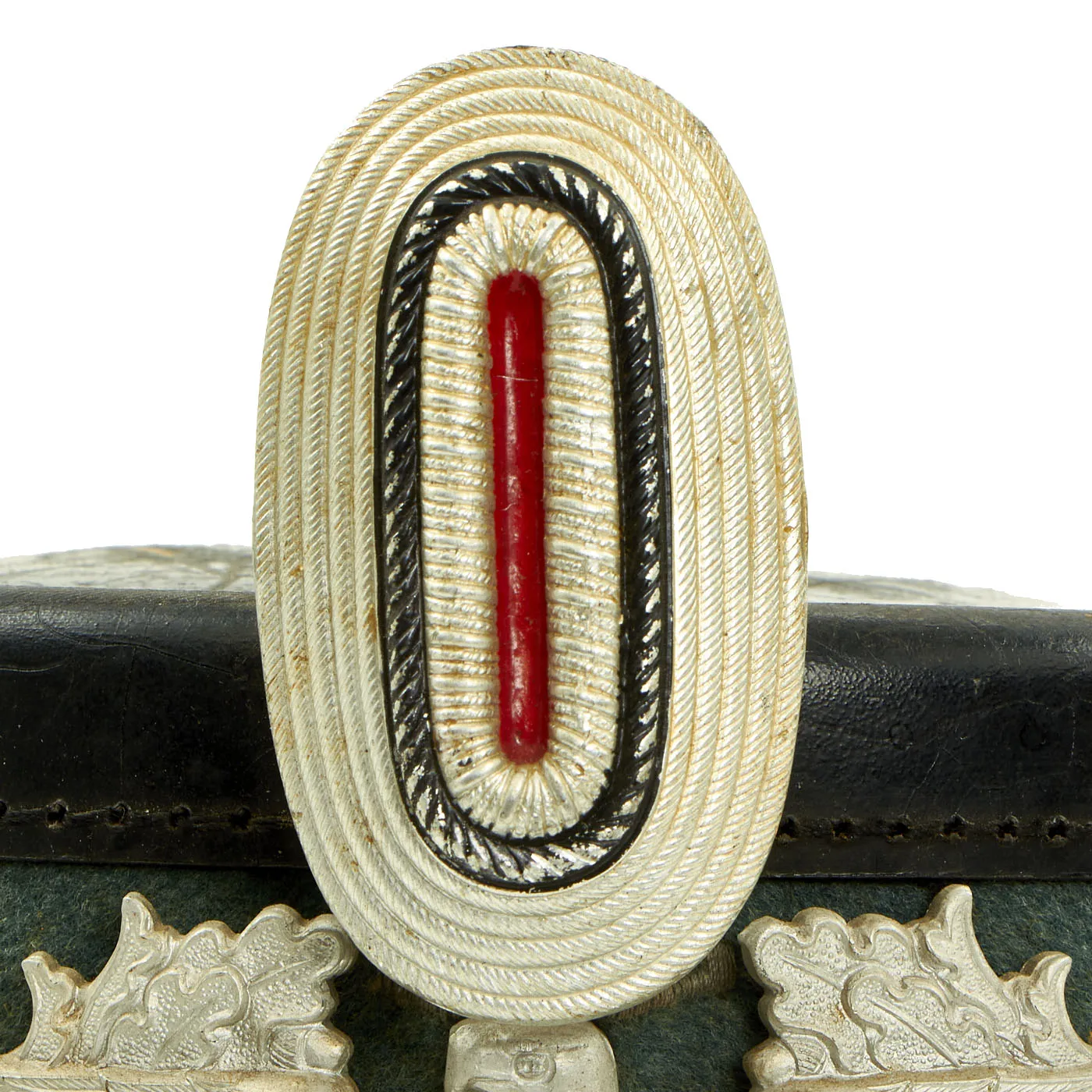 Original German WWII Late Pattern Metropolitan Police Shako by EREL with Cockade & Chinstrap - Size 56 1/2