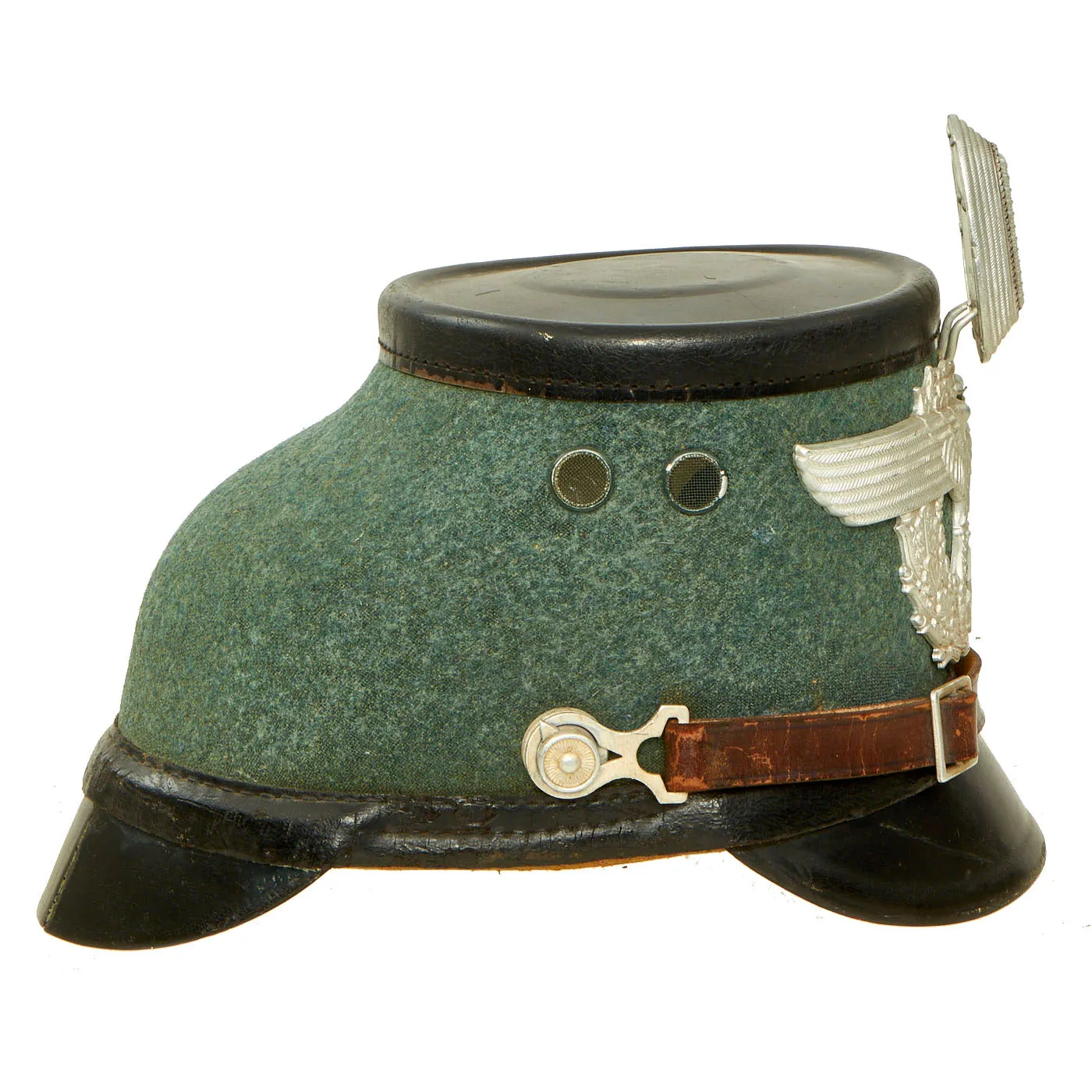 Original German WWII Late Pattern Metropolitan Police Shako by EREL