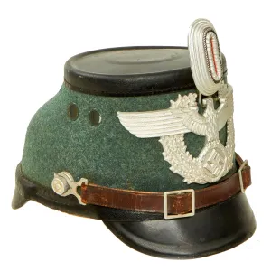 Original German WWII Late Pattern Metropolitan Police Shako by EREL