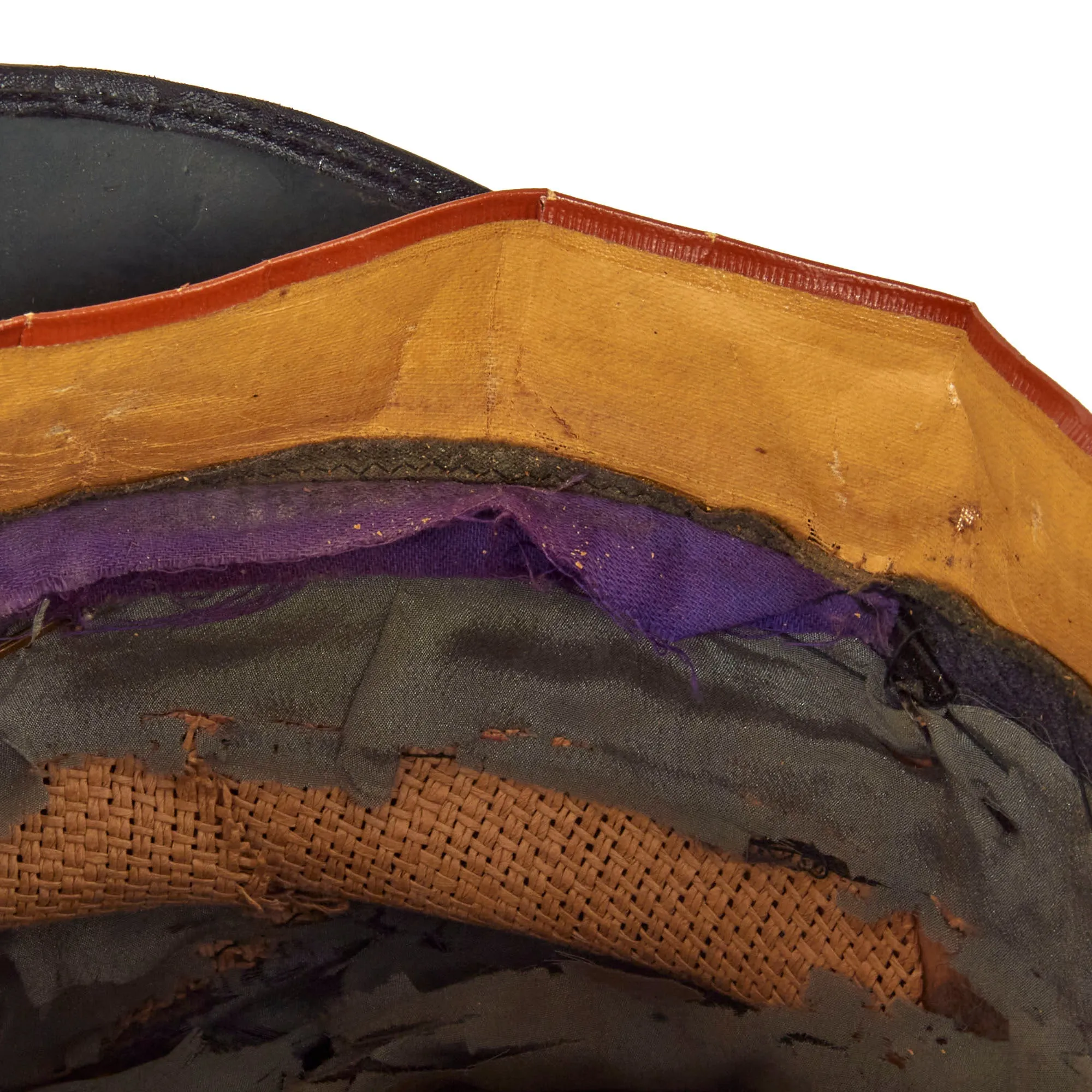Original German WWII Service Worn Luftwaffe Flight Branch EM/NCO Schirmmütze Visor Crush Cap