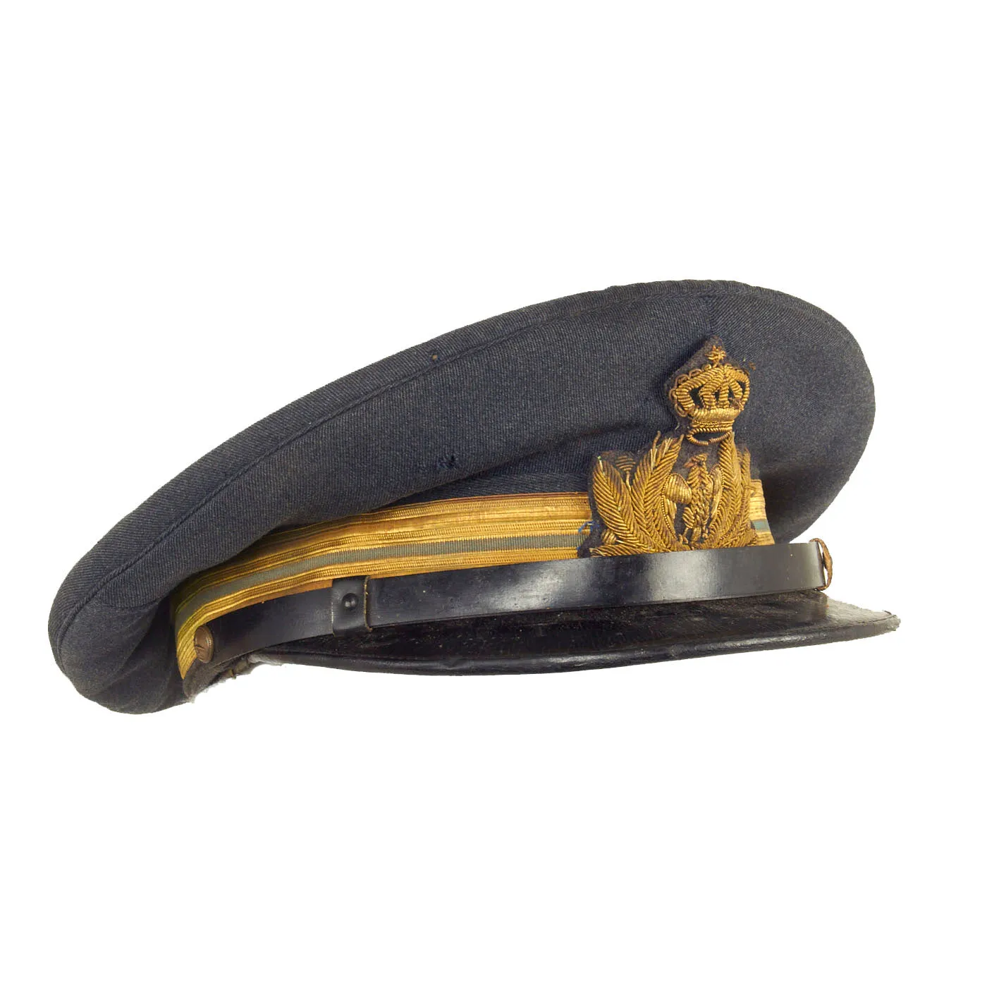 Original Italian WWII Air Ministry Flight Log, Peaked Visor and Photographs for Lieutenant Bruno Vesselizza, 171st Squadron R.M. Regia Marina Navy Command