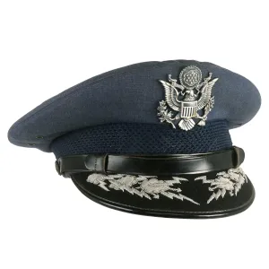 Original U.S. Vietnam War Era Named US Air Force General Officer’s Peaked Visor for Major General Marvin C. Demler, Secretary of the Air Force - WWII Project Officer for the First  B-29 Aircraft Modifications for Delivery of Atomic Bomb