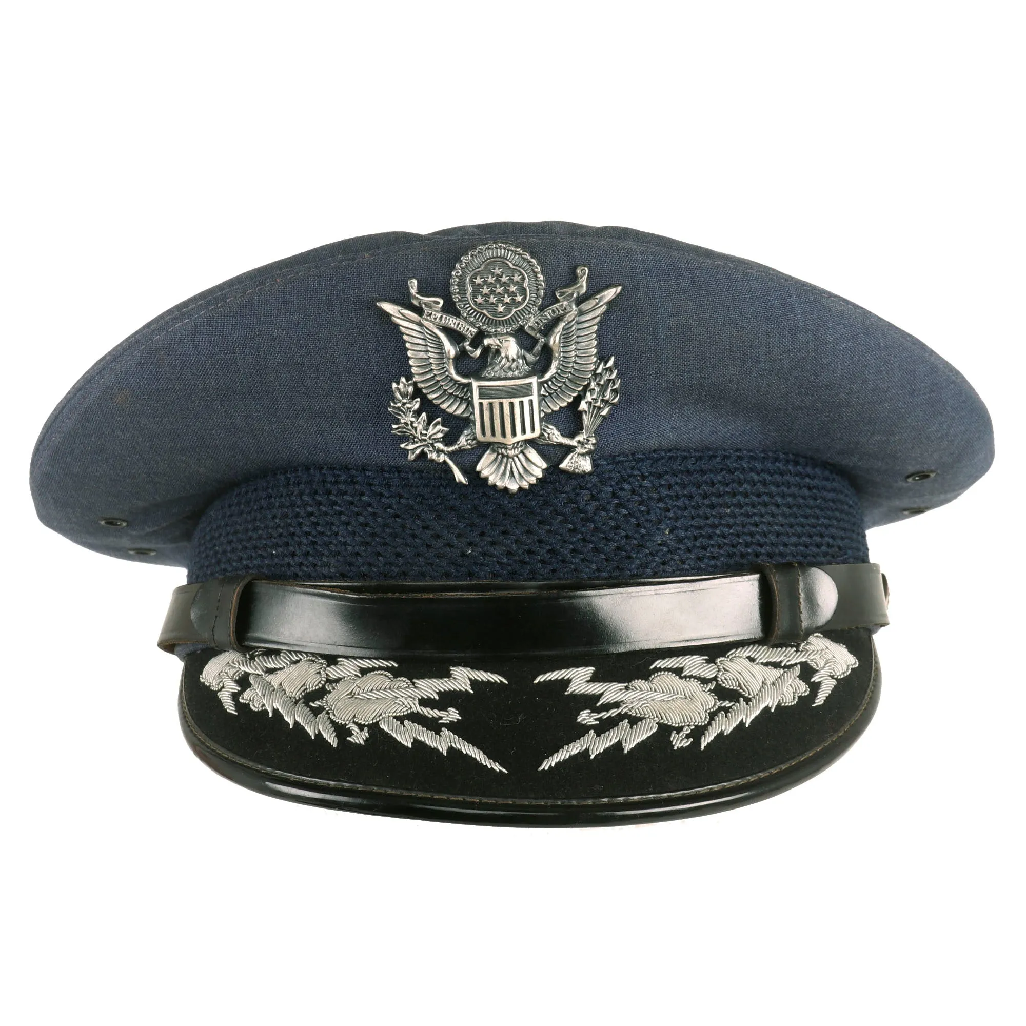 Original U.S. Vietnam War Era Named US Air Force General Officer’s Peaked Visor for Major General Marvin C. Demler, Secretary of the Air Force - WWII Project Officer for the First  B-29 Aircraft Modifications for Delivery of Atomic Bomb