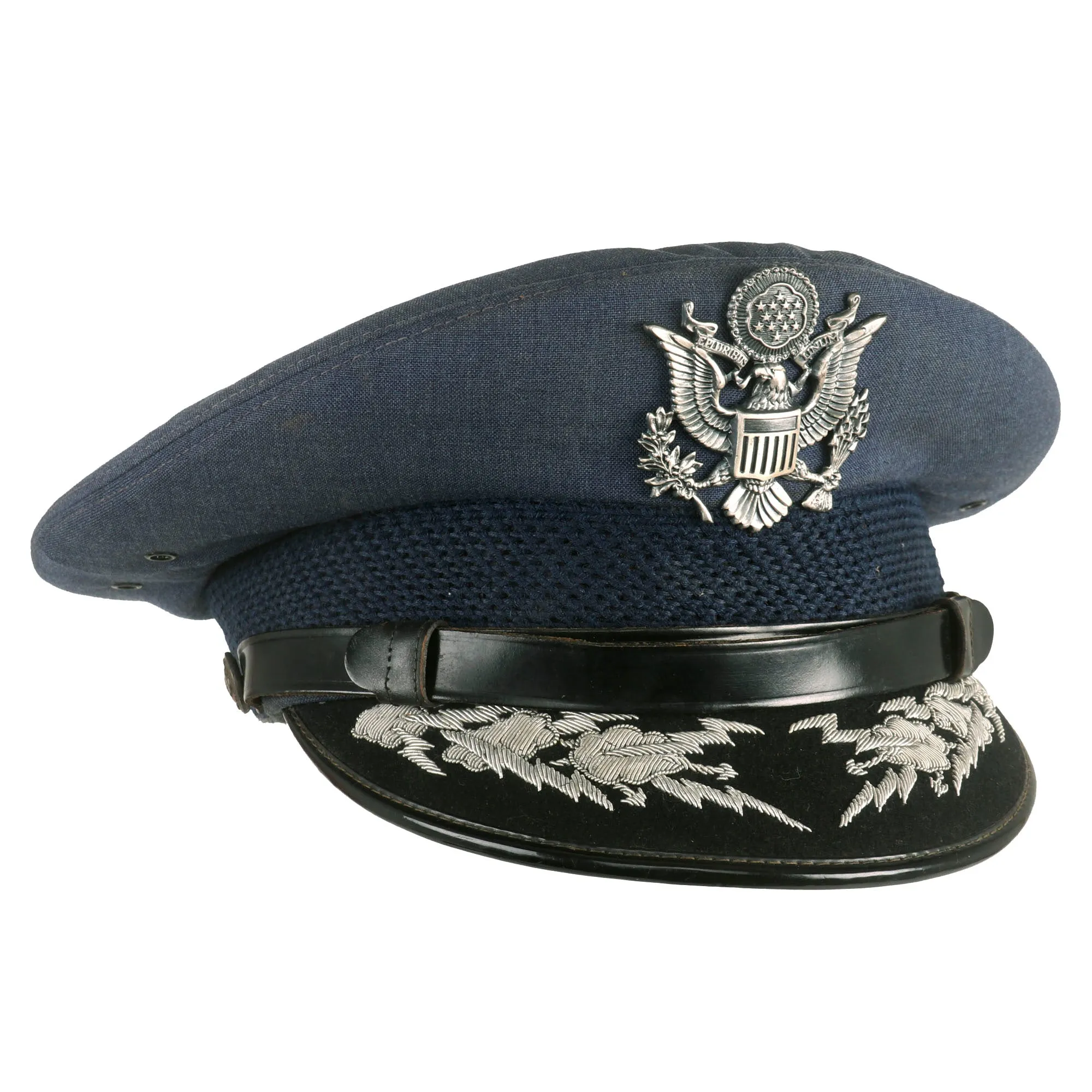 Original U.S. Vietnam War Era Named US Air Force General Officer’s Peaked Visor for Major General Marvin C. Demler, Secretary of the Air Force - WWII Project Officer for the First  B-29 Aircraft Modifications for Delivery of Atomic Bomb