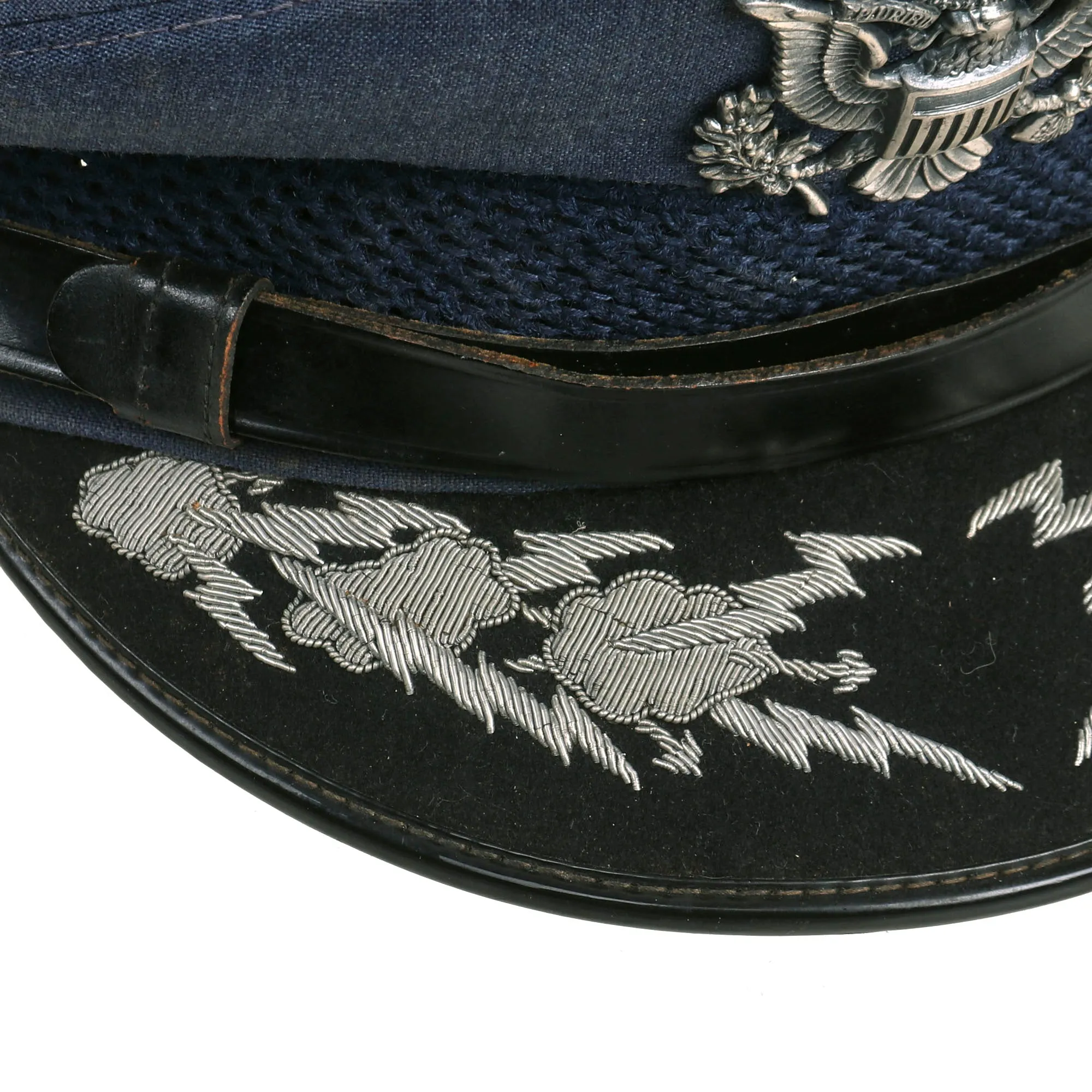 Original U.S. Vietnam War Era Named US Air Force General Officer’s Peaked Visor for Major General Marvin C. Demler, Secretary of the Air Force - WWII Project Officer for the First  B-29 Aircraft Modifications for Delivery of Atomic Bomb