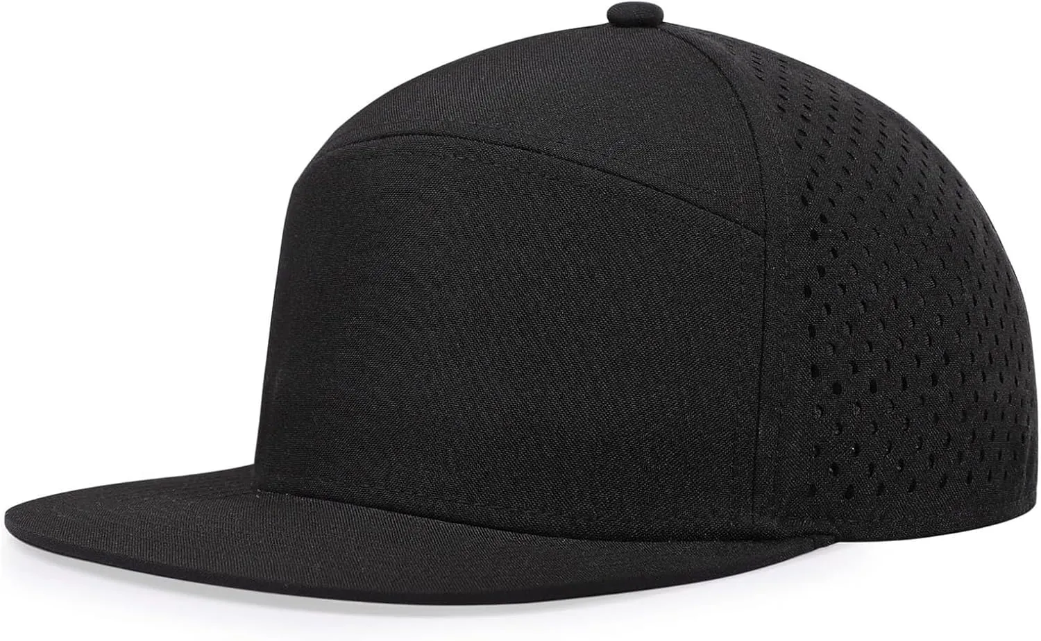 Oversize XXL Blank Flatbill Mesh Snapback Cap for Big Head 23.6"-25.6" Extra Large 6 Panel Camper Style Hat Baseball Cap
