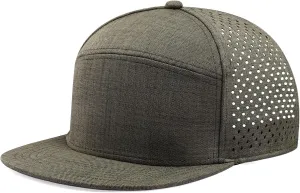 Oversize XXL Blank Flatbill Mesh Snapback Cap for Big Head 23.6"-25.6" Extra Large 6 Panel Camper Style Hat Baseball Cap