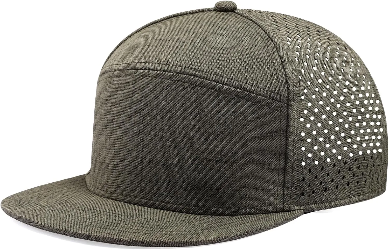 Oversize XXL Blank Flatbill Mesh Snapback Cap for Big Head 23.6"-25.6" Extra Large 6 Panel Camper Style Hat Baseball Cap