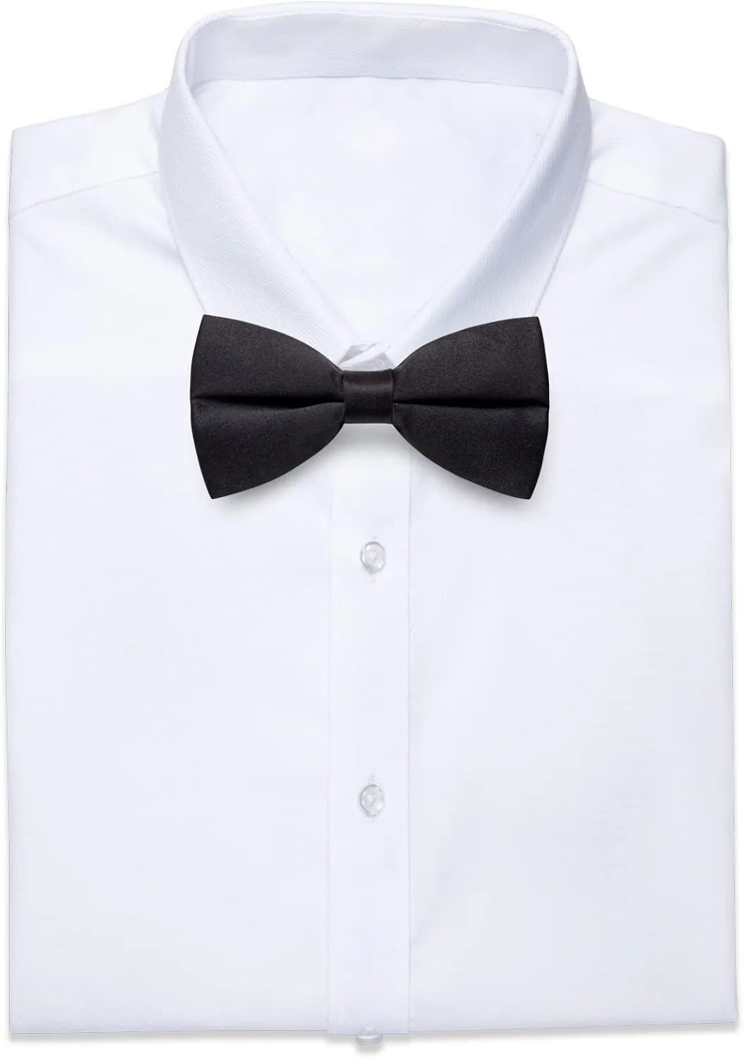 Pre-Tied Bow Tie Satin Solid Bowtie Adjustable Tuxedo Bowties for Men with Gift Box Wedding Party