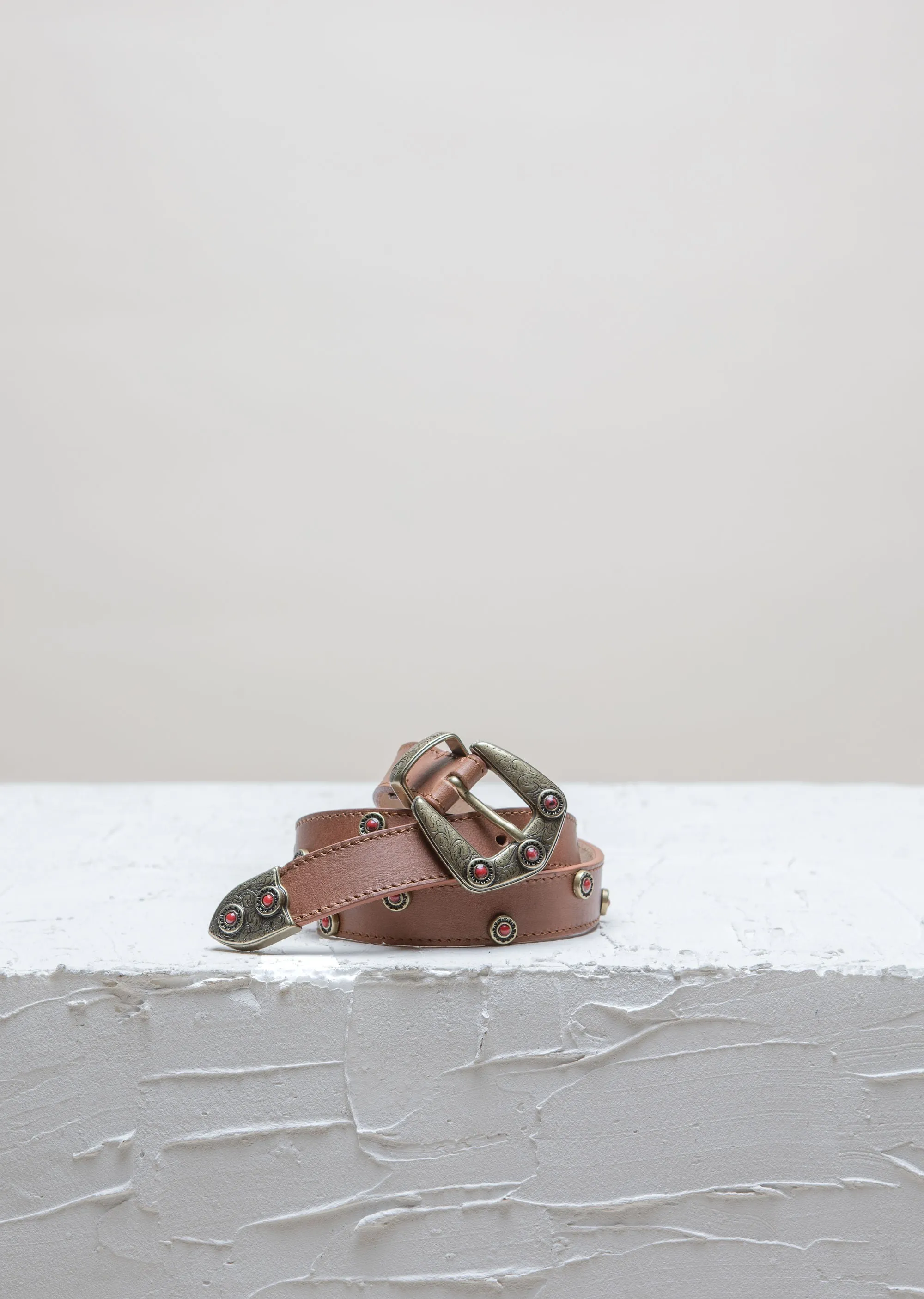 STUD Belt Nutmeg Gold