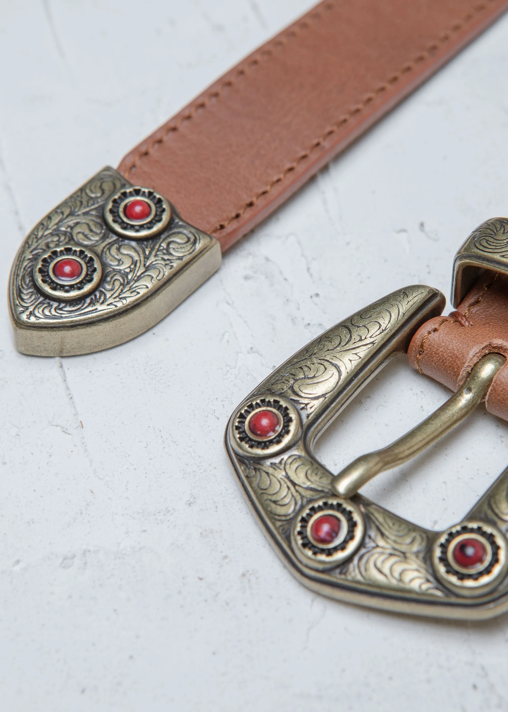 STUD Belt Nutmeg Gold