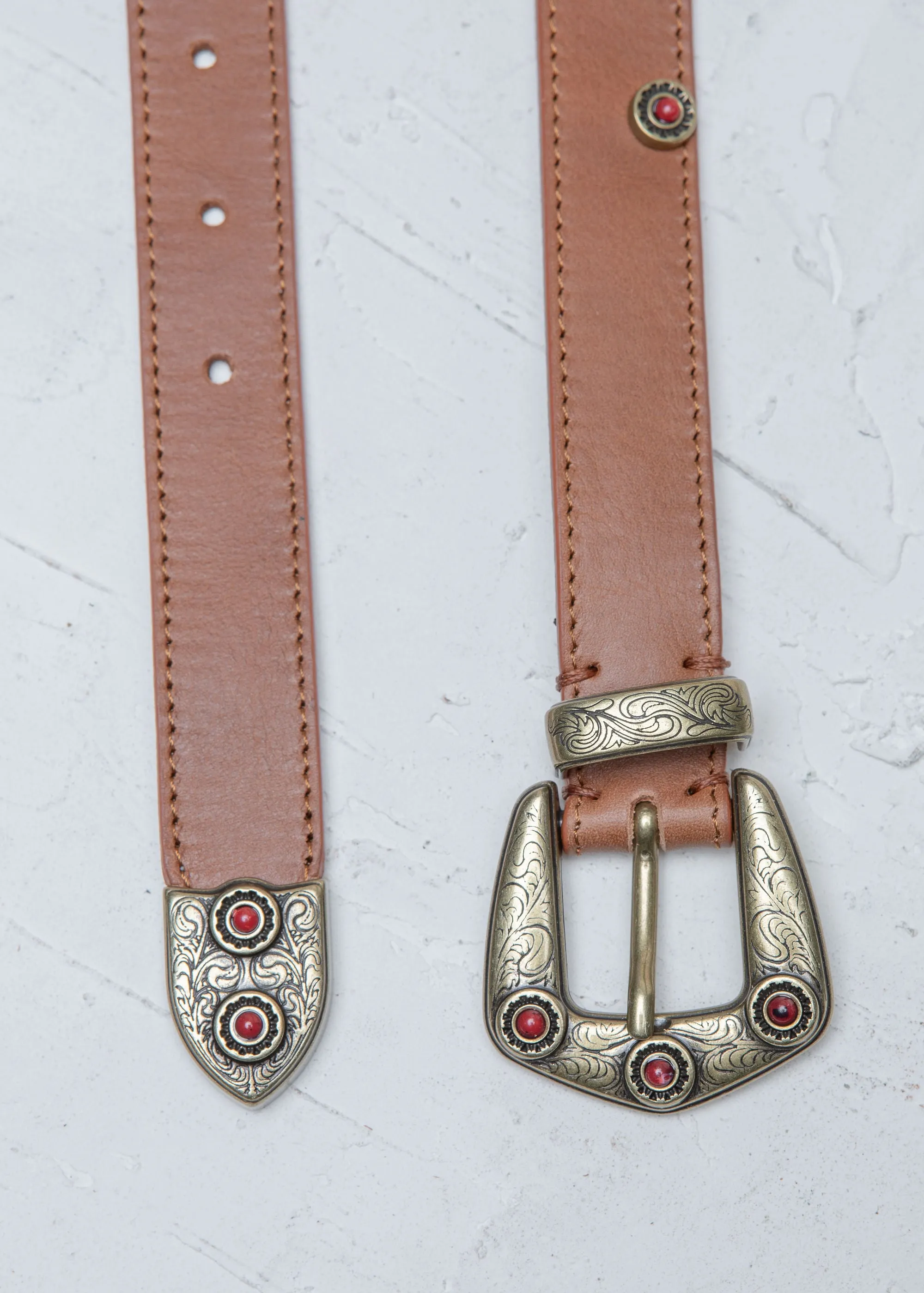 STUD Belt Nutmeg Gold