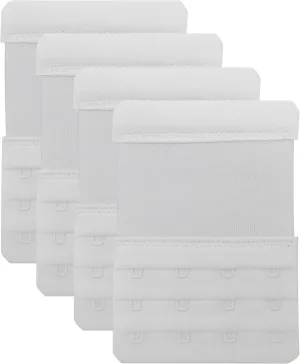 Tamlien 4 Hook Bra Extenders,Stretchy Soft and Comfortable Bra Strap Extender