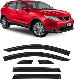 Tape-on Extra Durable Rain Guards for Nissan Rogue Sport 2017-2022, Window Deflectors, Vent Window Visors, 6 Pieces - 100464