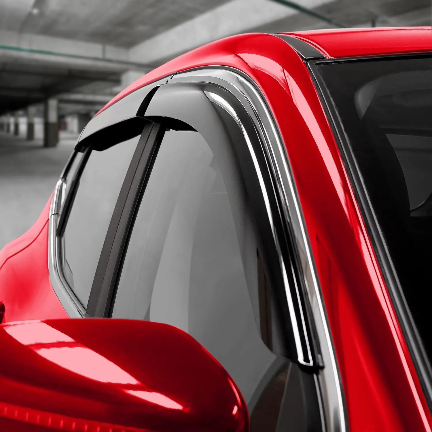 Tape-on Extra Durable Rain Guards for Nissan Rogue Sport 2017-2022, Window Deflectors, Vent Window Visors, 6 Pieces - 100464