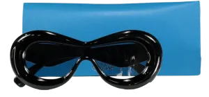 Valeye Black Round Thick-frame Sunglasses One Size