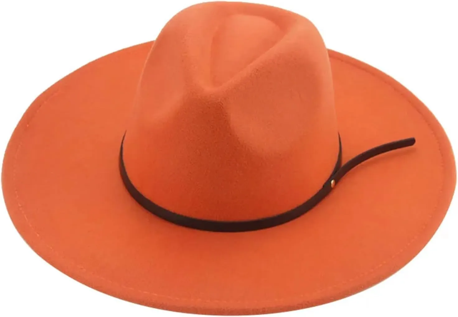 Women Winter Fedora Hat Men's Caps Big Brim Solid Belt Casual Vintage Formal Felted Hats Sombrero