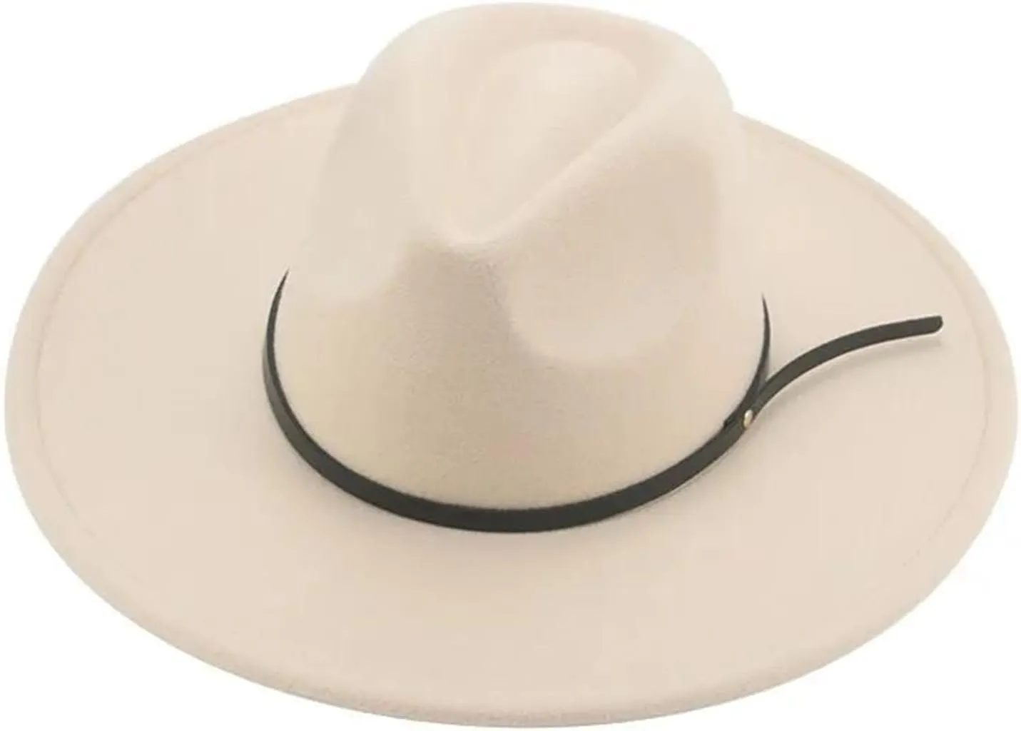 Women Winter Fedora Hat Men's Caps Big Brim Solid Belt Casual Vintage Formal Felted Hats Sombrero