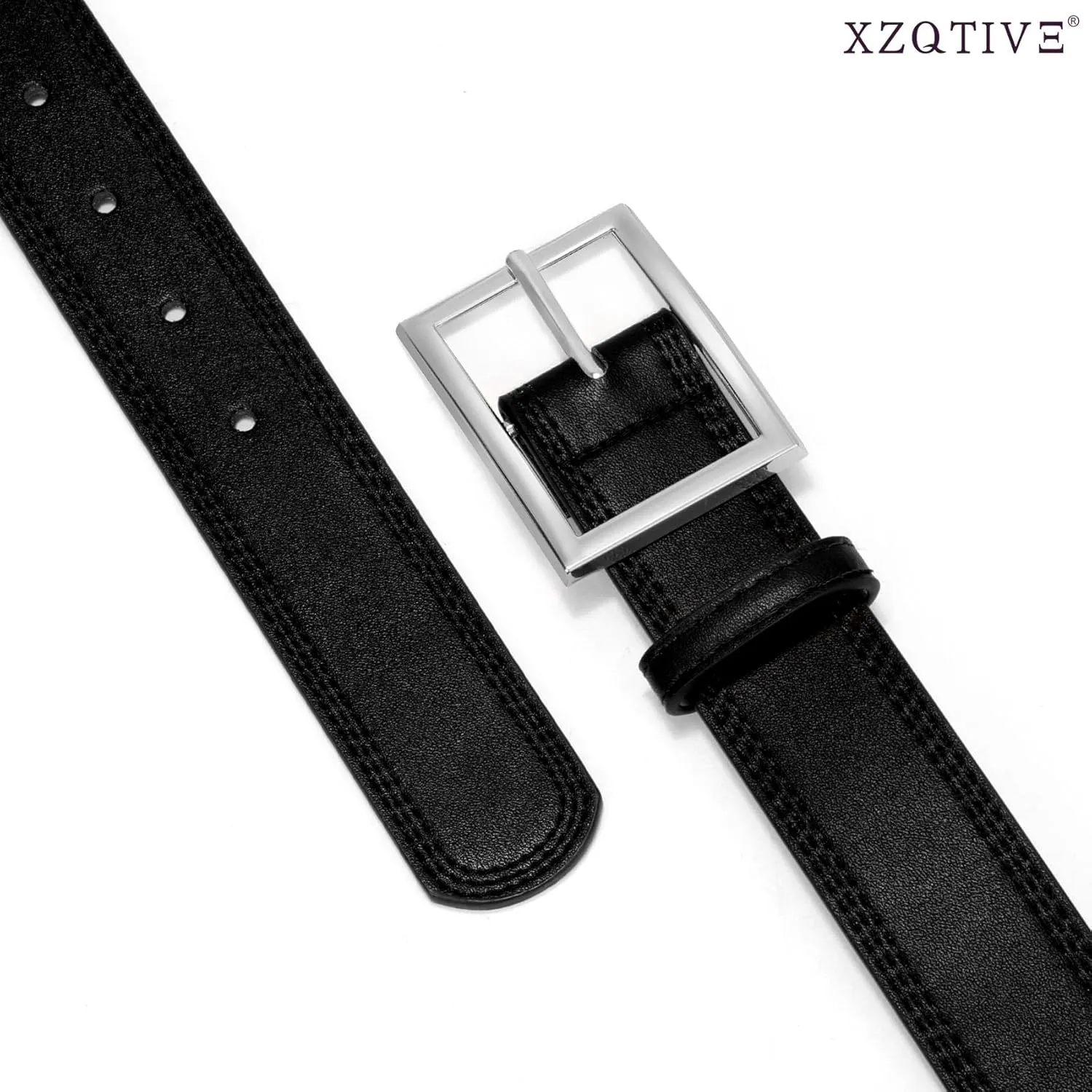XZQTIVE Women Leather Belts for Jeans Pants Dresses Fashion Waist Belt for Women with Pin Buckle