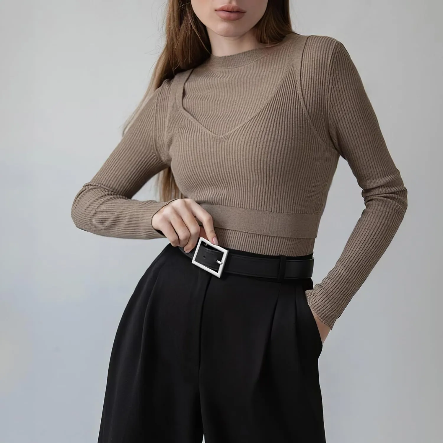 XZQTIVE Women Leather Belts for Jeans Pants Dresses Fashion Waist Belt for Women with Pin Buckle